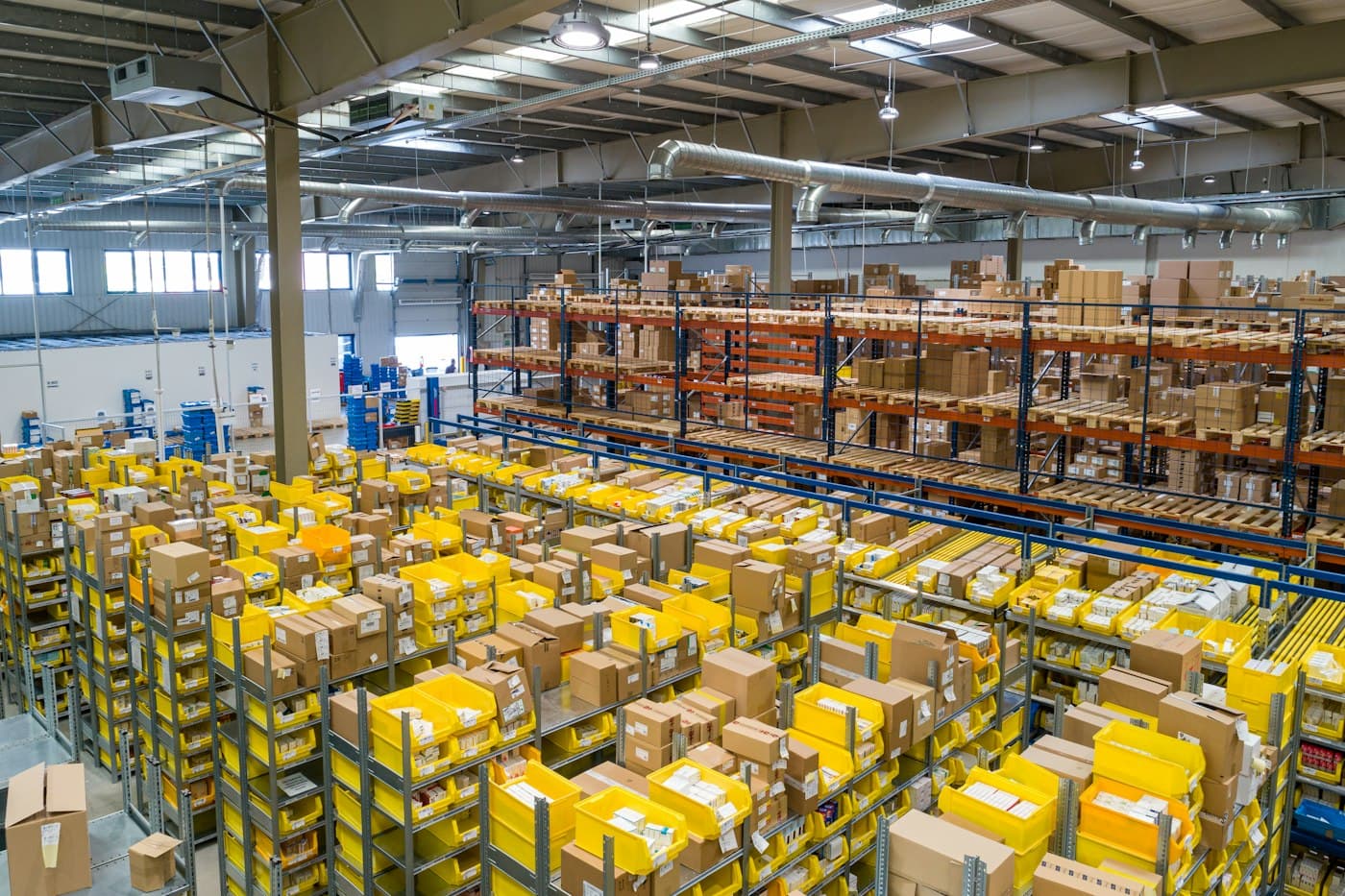 Interior of a working warehouse
